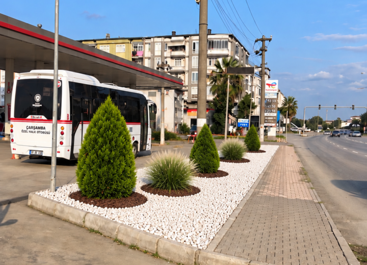 benzin istasyonu peyzaj tasarımı